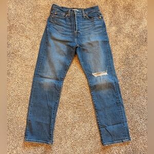 Levi’s Wedgie denim slightly distressed, size 29 women’s